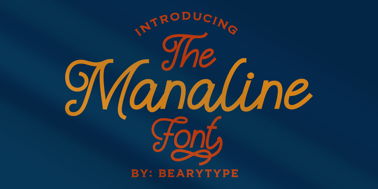 Пример шрифта Manaline